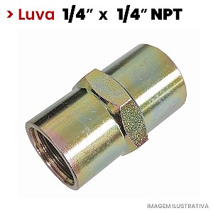 Luva Roscada - 1/4 F x 1/4 F NPT - (722202)