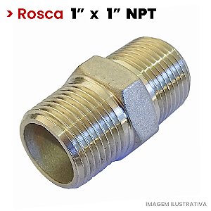 Niple Roscado - 1 M x 1 M NPT - (722112)