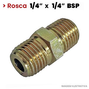 Niple Roscado - 1/4 M x 1/4M BSP - (722104)