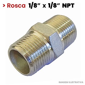 Niple Roscado - 1/8 M x 1/8 M NPT - (722101)