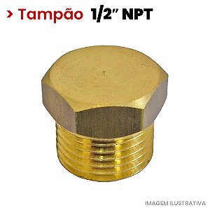 Plug Tampão Roscado Macho - 1/2 NPT - (000904 - 722404)