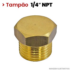 Plug Tampão Roscado Macho - 1/4 NPT - (000902 - 722402)