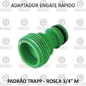 Adaptador Engate Agua Trapp Plastico DY8018 - 3/4M