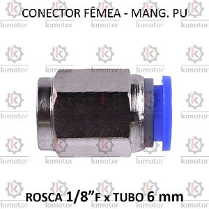 Conexao PU - 6mm x 1/8 F BSP (728037)