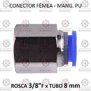 Conexao PU - 8mm x 3/8 F BSP (728043)
