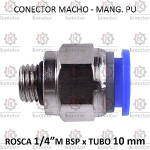 Conexao PU - 10mm x 1/4 M BSP (728016)
