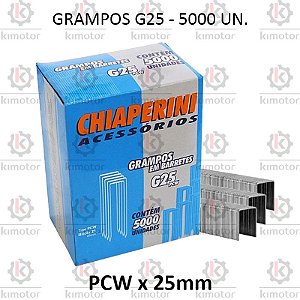 Grampos Chiaperini 5000Un - PCW x G25mm