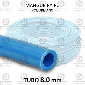 Mangueira Compressor PU Azul - 8 x 6mm (Por Metro)