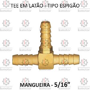 TEE Latao Espigão - 5/16 E - (720703)