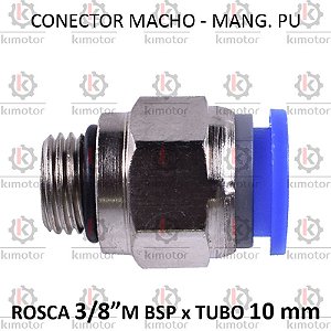 Conexao PU - 10mm x 3/8 M BSP (728017)