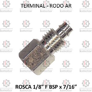 Conexão Terminal Rodoar - 1/8 F x 1/8M BSP - (836715)