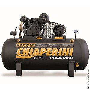 Compressor Chiaperini CJ 15/200 APV - 15pcm 3HP 200L 175psi - Monofasico 110/220V