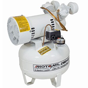 Compressor Odonto Motomil CMO 8/30 - 8pcm 30L 120psi - Isento de Oleo