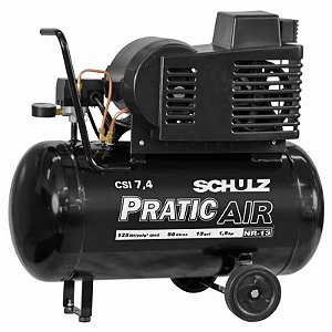 Compressor Schulz Pratic Air CSI 7.4/50 Movel - 7,4pcm 1HP 50L 140psi - Monofasico 220V(921.3509-0)