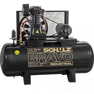Compressor Schulz Bravo CSL 20/200 - 20pcm 5HP 200L 175psi - Trifasico 220/380V (922.7759-0)