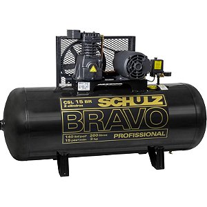 Compressor Schulz Bravo CSL 15/200 - 15pcm 3HP 200L 140psi - Monofasico 110/220V (921.7948-0)