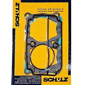 Jogo de Juntas Compressor Schulz CSL 18 BR / CSL 20 Twister e Pratic Air (830.1225-0/NA)