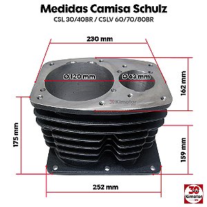 Camisa/Cilindro Schulz CSL 30 e 40 BR Bravo (709.1708-0/AT)