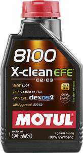 Óleo Lubrificante Motul 8100 X-Clean 5W30 API SN - 100% Sintético