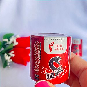 Bolinha Esquenta Esfria e Vibra Black Mamba For Sexy com 3un