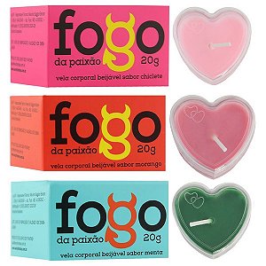 Vela Beijável Fogo da Paixão Sexy Fantasy 20g