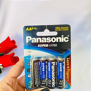 Pilha Panasonic Comum AA Com 8 Unidades - Panasonic Super Hyper