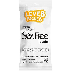Preservativo Basic Sex Free com 8un
