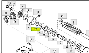 ANEL ORING BUCHA DOSADOR DE FERTILIZANTES COD: CQ68900