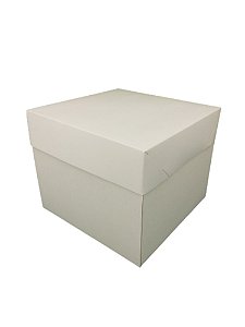 Caixa de Papelão Branco Para Bolo Alto Decorado MB25B (25x25x20) - embalagem com 20