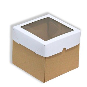 10 Caixas Com Visor para Bolo 20x20x15 | Pratos de até 19cm