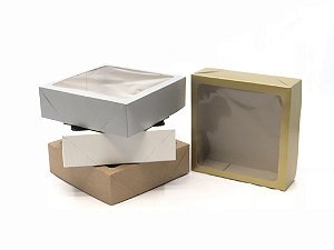 Caixa com visor VC20 (20x20x6 cm) - embalagem com 20