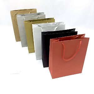 10 Sacolas Alça de Cordão - 25x20x8 | Para Presentes, Cosméticos ou Artesanatos