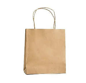 10 Sacolas Kraft para Entregas - 22x20x7 | Para Delivery