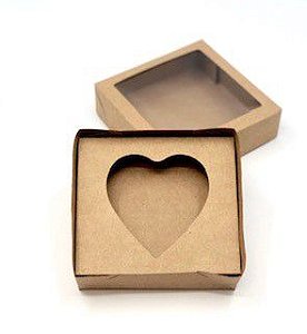 Kit caixa VC15 (15X15X4 cm)  para Ovo de Coração de colher + berço 200g - Embalagem com 20
