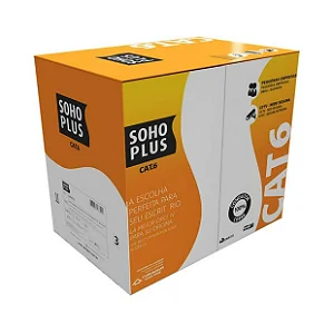 CABO LAN SOHOPLUS U/UTP CAT.6 24AWGX4P CMX AZUL CX 305M