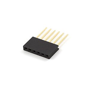 Barra de 6 Pinos Fêmea / Conector Empilhável para Arduino