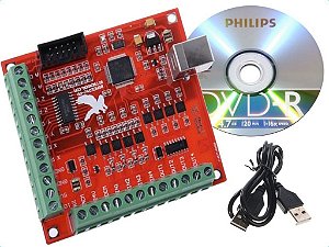 Interface Controladora 4 Eixos Usb Para Mach3, Cnc, Plasma