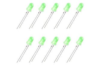 PACOTE 1.000 LED DIFUSO VERDE 5MM