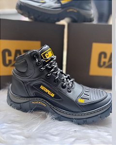 Bota cano alto trilha motoqueiro com bico protetor