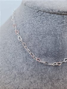 Choker Coração Delicada Prata