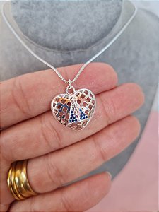 Colar Nossa Senhora Coração Prata