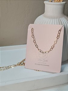 Choker de coração vazado banhado a ouro
