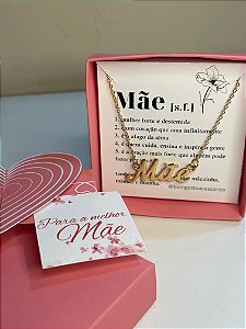 Colar Personalizado Mãe Dourado