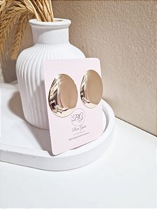 Brinco orgânico liso dourado