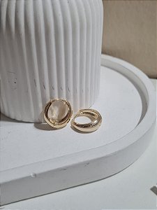 Argolinha lisa dourada tamanho g