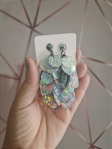 Brinco Carnaval prata grande