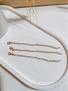 Kit com 3 extensores dourados