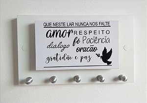 PORTA CHAVES E CORRESPONDÊNCIA EM MDF 25X3,5X15CM - NNF