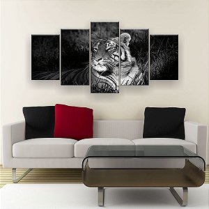 Quadro Decorativo Tigre 129x61cm Sala Quarto