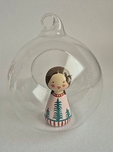BONECO PERSONALIZADO EM BOLA DE NATAL DE VIDRO